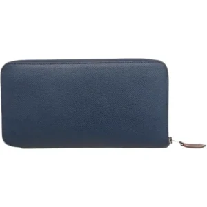 エルメス アザップロングシルクイン 財布 レザー B刻印 シルバー金具