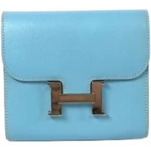 エルメス コンスタンスコンパクト 財布 レザー □O刻印 シルバー金具