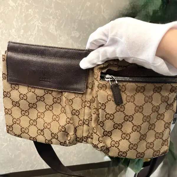 グッチ　GGキャンバス　ウエストバッグ