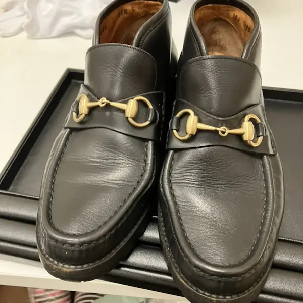 グッチ　ホースビット　チャッカブーツ