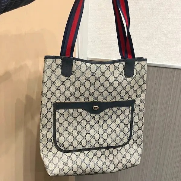 グッチ　オールドグッチ　シェリーライン　GGプラス　トートバッグ
