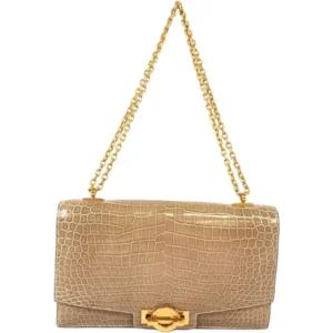 エルメス ショルダーバッグ クロコダイル ○M刻印 ゴールド金具