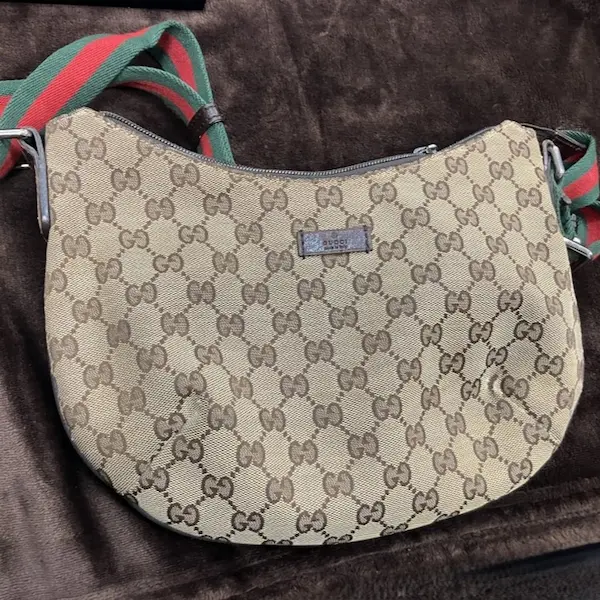 グッチ　GGキャンバス　シェリーライン　ショルダーバッグ