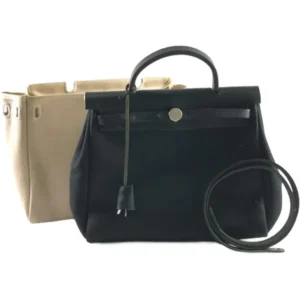 エルメス エールバッグPM ハンドバッグ キャンバス □E刻印 シルバー金具