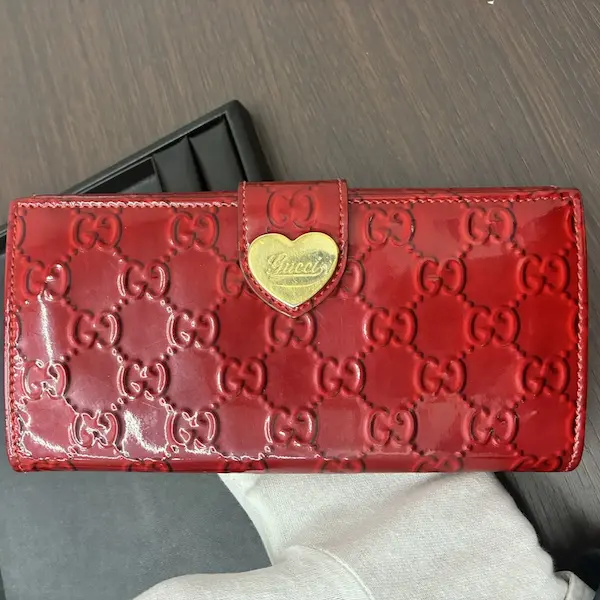 グッチ　ラブリーハート　マイクログッチシマ　長財布