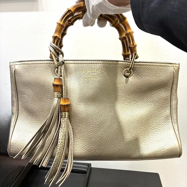 グッチ　バンブー ショッパー　ミディアム トートバッグ