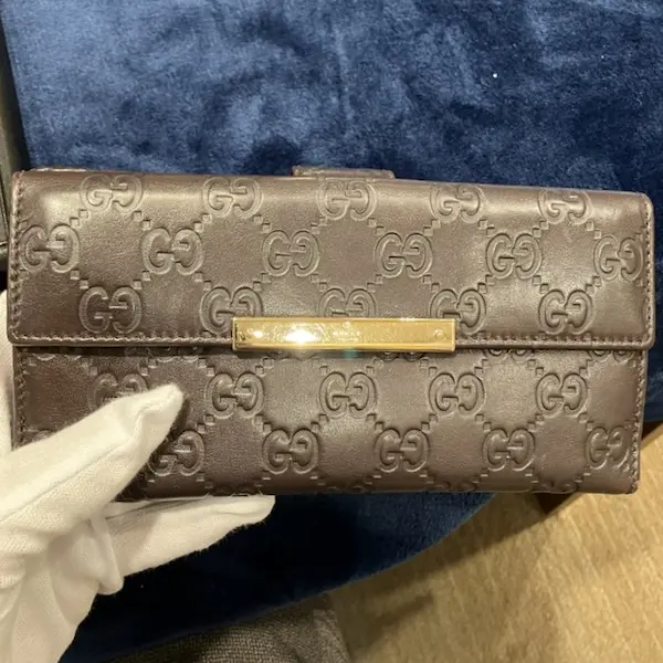 グッチ　グッチシマ　Wホック　長財布　112715