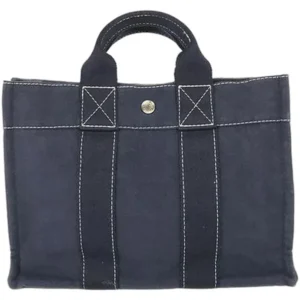 エルメス ドーヴィルPM ハンドバッグ キャンバス シルバー金具