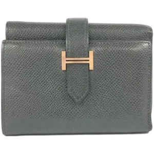 エルメス ベアンコンビネ 財布 レザー U刻印 ゴールド金具