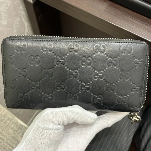 グッチ　グッチシマ　ラウンドファスナー長財布