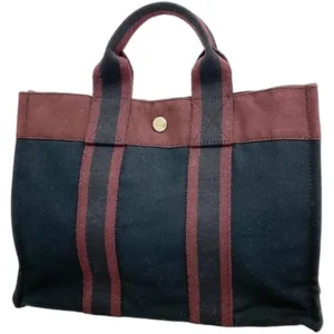 エルメス フールトゥPM トートバッグ キャンバス シルバー金具