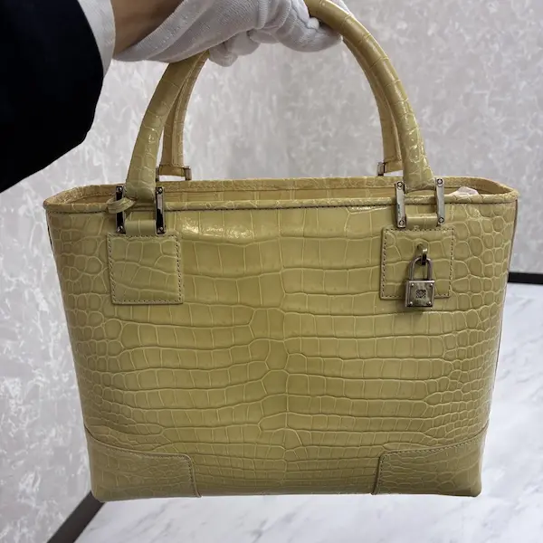 ロエベ　アマソナ　クロコダイル　ハンドバッグ