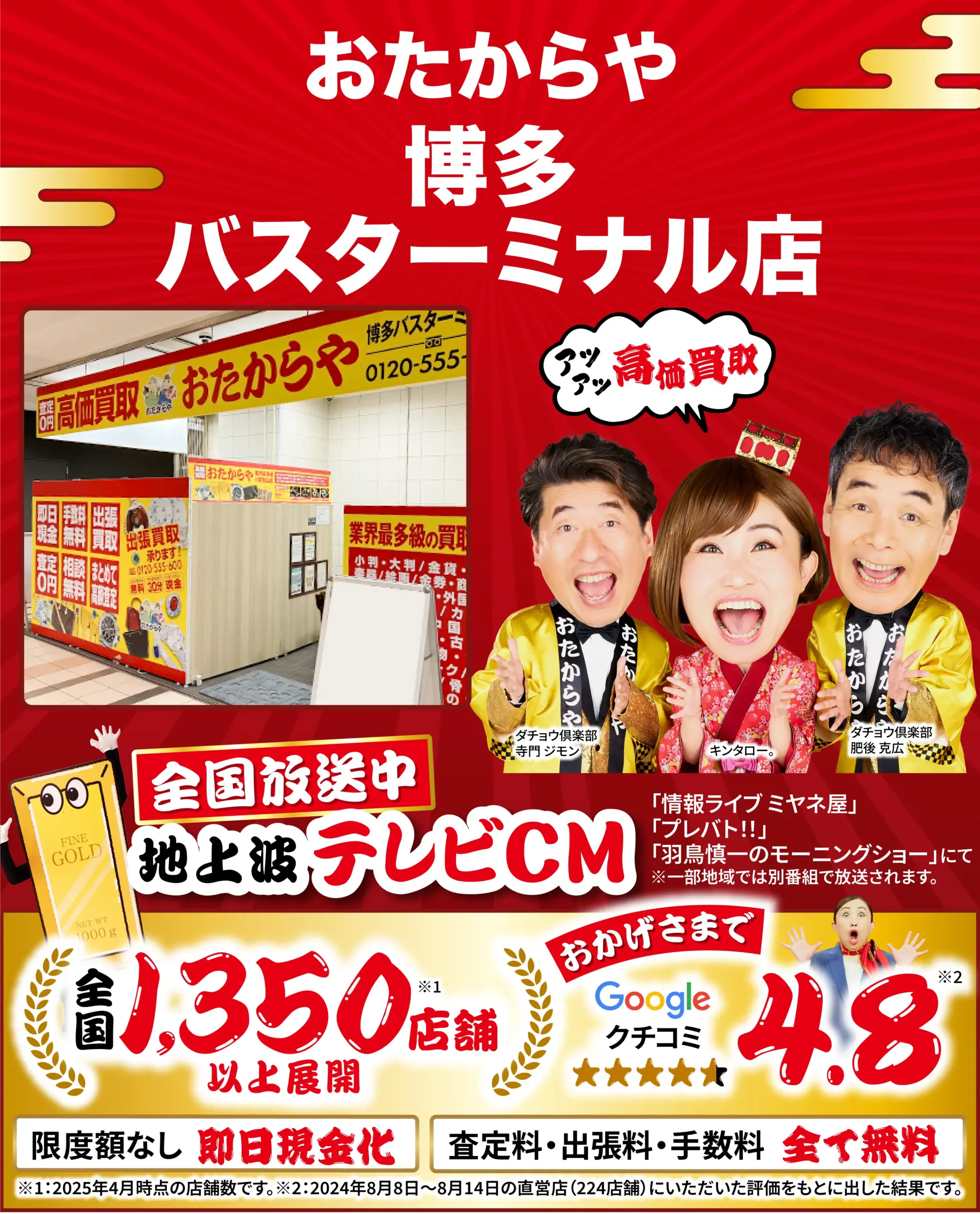ダイヤモンド・宝石高価買取！googleクチコミ4.8、全国1,200店舗以上！