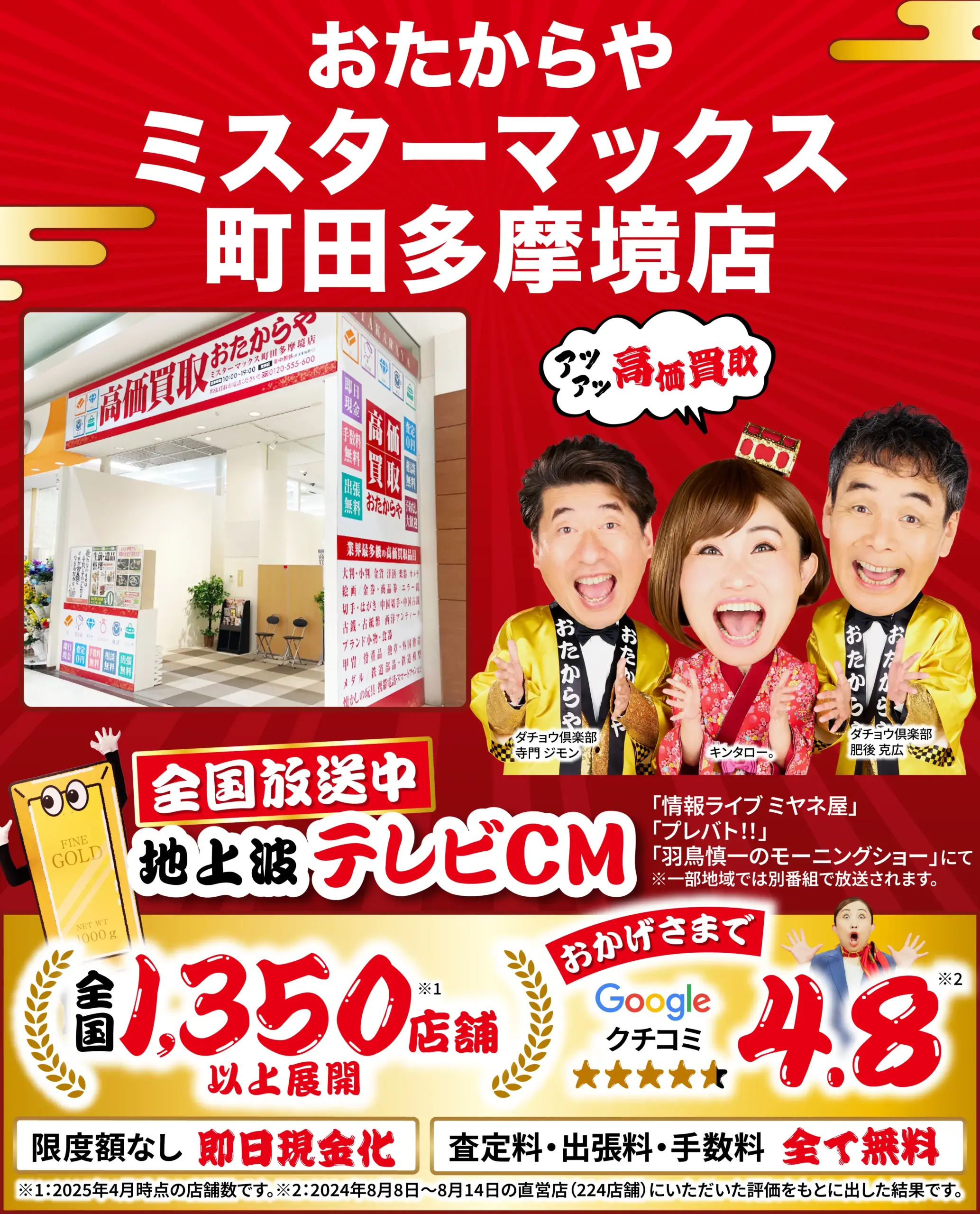 ダイヤモンド・宝石高価買取！googleクチコミ4.8、全国1,200店舗以上！