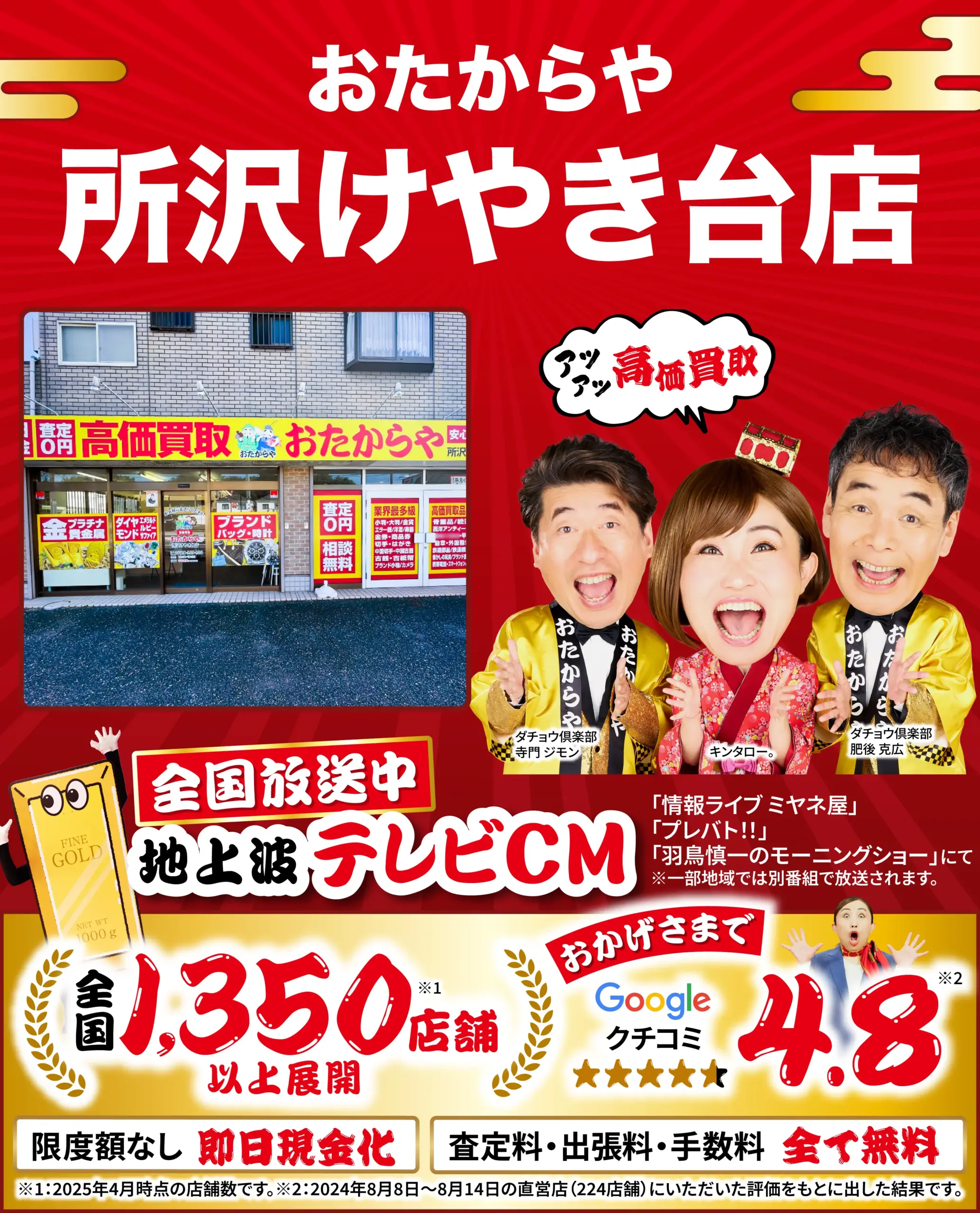 ダイヤモンド・宝石高価買取！googleクチコミ4.8、全国1,200店舗以上！