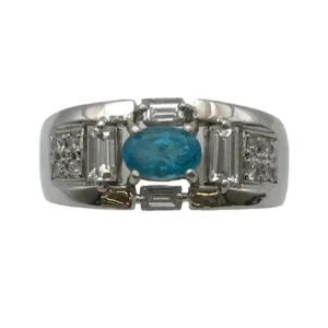 パライバトルマリン リング 0.41 ct