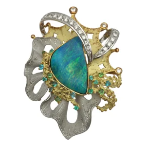 ボルダーオパール ブローチ 19.1ct