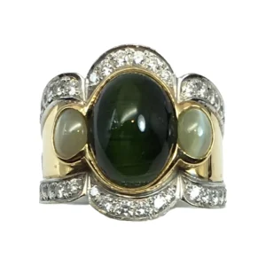 トルマリンキャッツアイ リング 5.8 ct