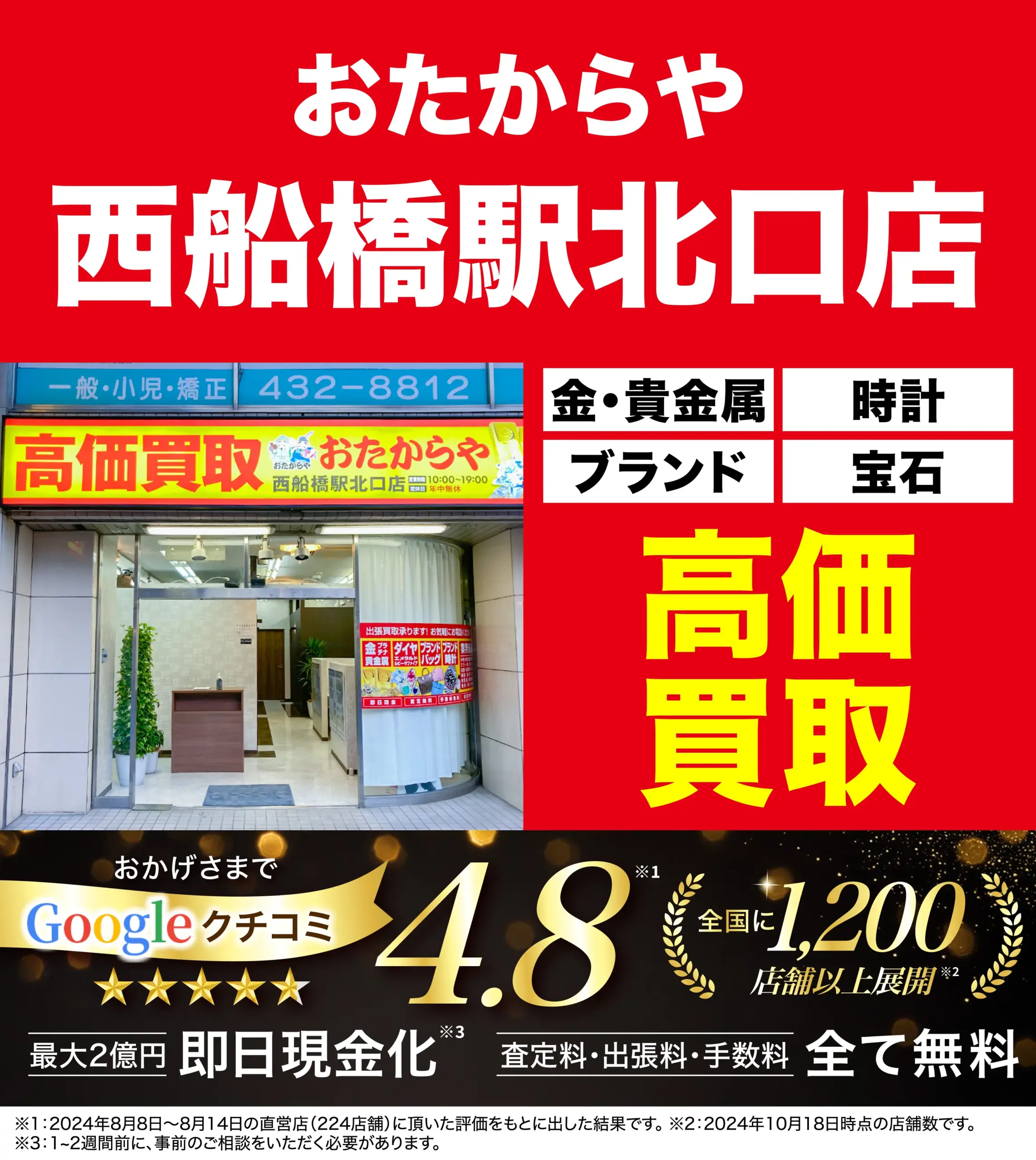 ダイヤモンド・宝石高価買取！googleクチコミ4.8、全国1,200店舗以上！