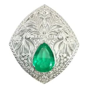 エメラルド ブローチ 15.77ct