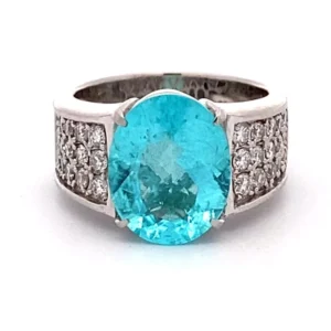 パライバトルマリン リング 3.91 ct