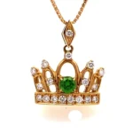 K18 デマントイドガーネット・ダイヤ ネックレス/ネックレストップ 0.25ct・0.25ct