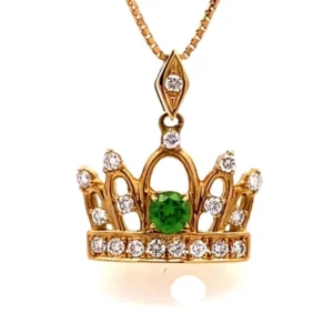 K18 デマントイドガーネット・ダイヤ ネックレス/ネックレストップ 0.25ct・0.25ct