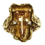 K18 インペリアルトパーズ・ダイヤ リング 3.2ct・0.05ct