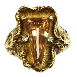 K18 インペリアルトパーズ・ダイヤ リング 3.2ct・0.05ct