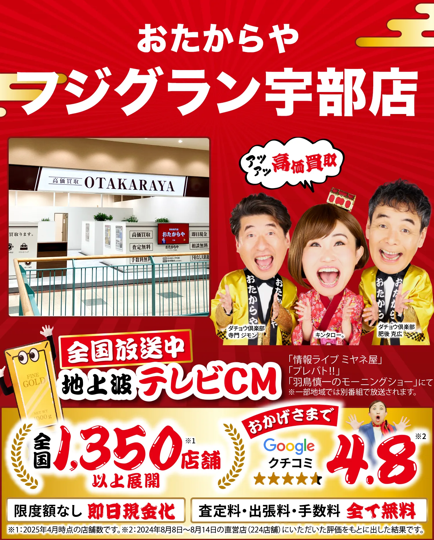 ダイヤモンド・宝石高価買取！googleクチコミ4.8、全国1,200店舗以上！