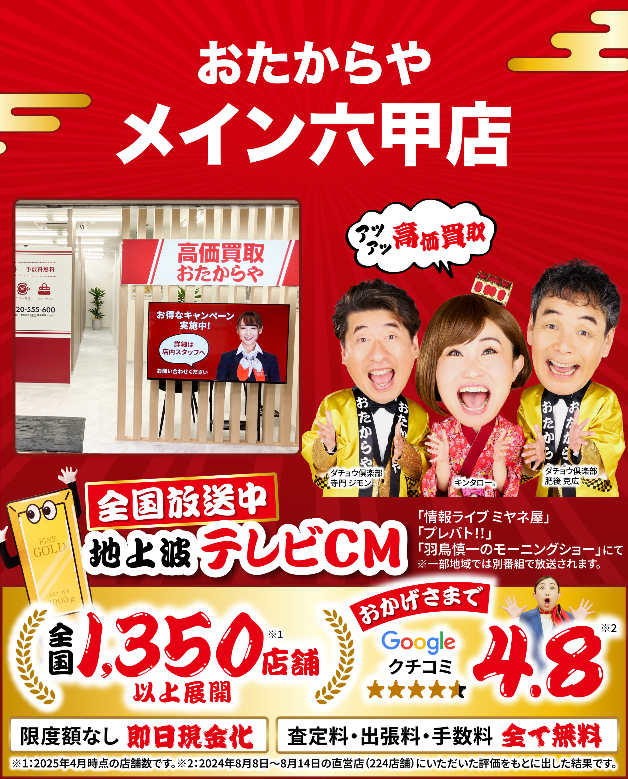 ダイヤモンド・宝石高価買取！googleクチコミ4.8、全国1,200店舗以上！