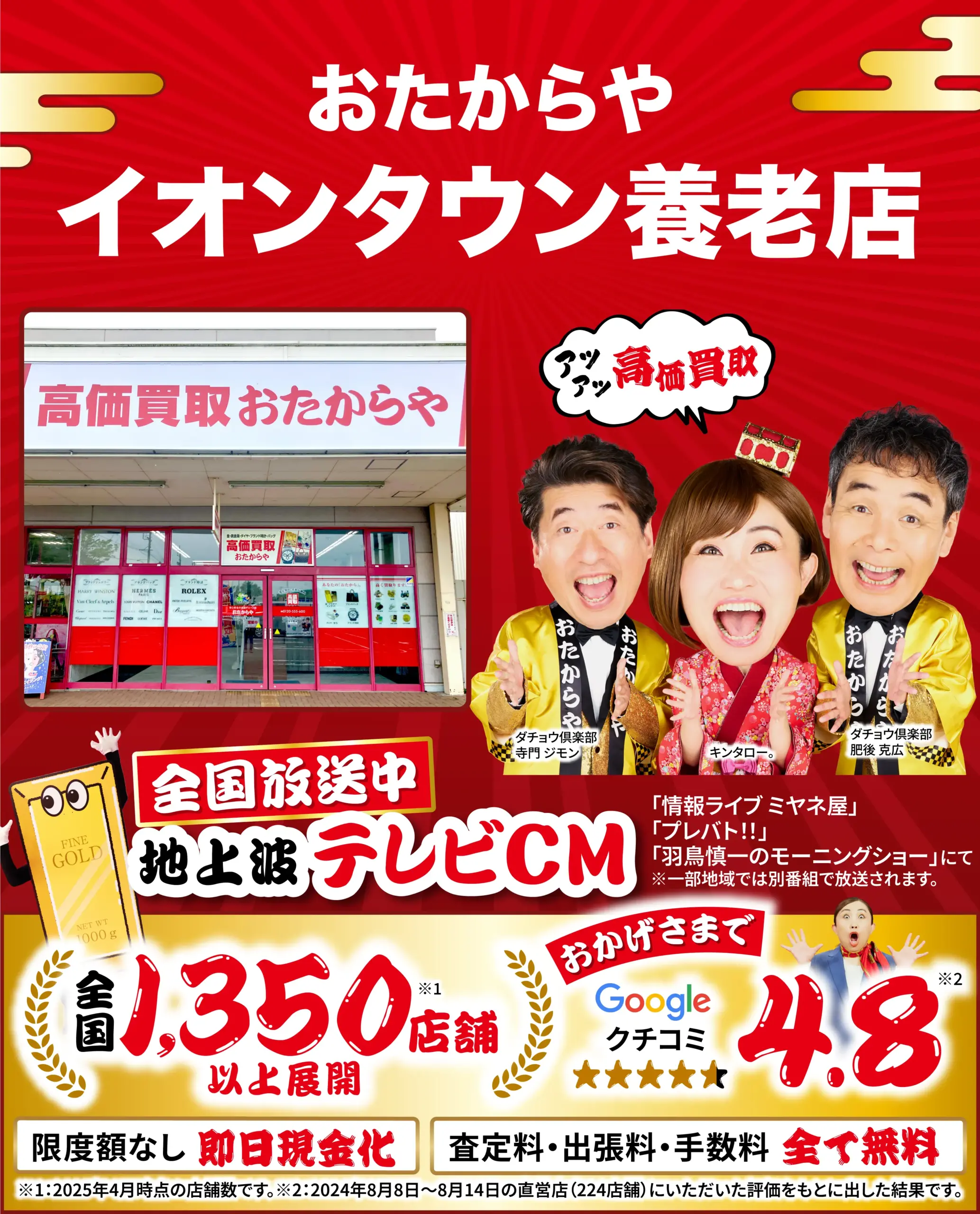 ダイヤモンド・宝石高価買取！googleクチコミ4.8、全国1,200店舗以上！