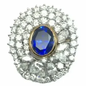 サファイア ブローチ 5.02 ct