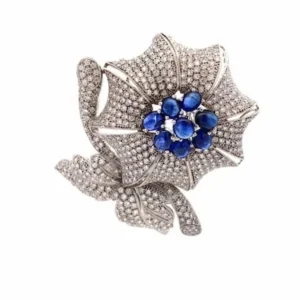 サファイア ブローチ 5.00 ct