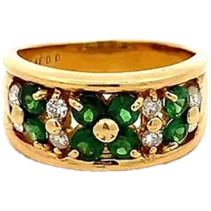 グリーンガーネット・ダイヤ 指輪 1.05ct