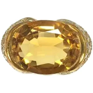 シトリン ダイヤ リング 7.5ct