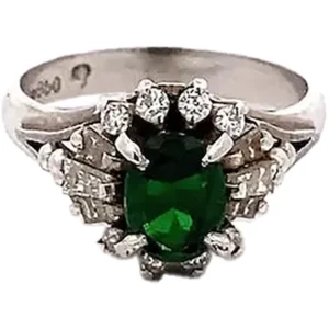 ガーネット・ダイヤ 指輪 0.94ct