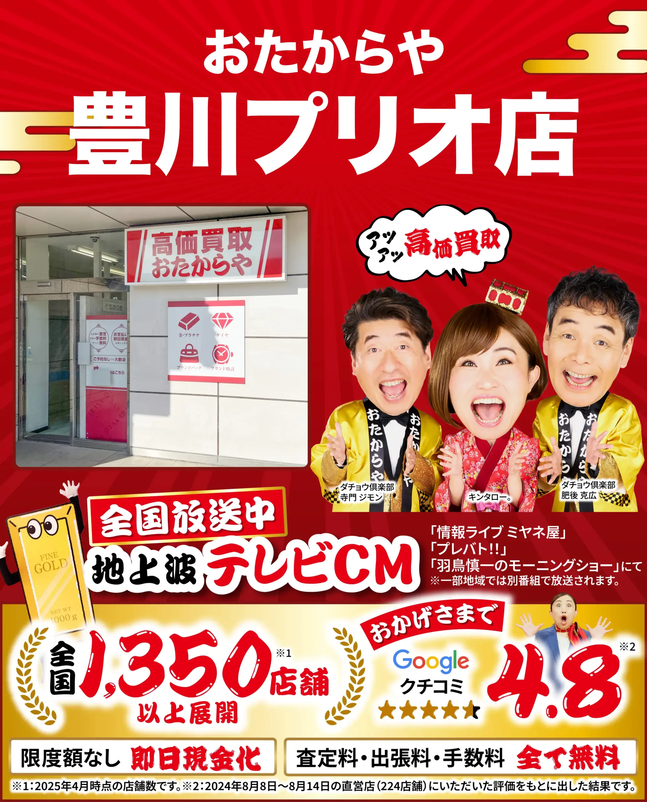ダイヤモンド・宝石高価買取！googleクチコミ4.8、全国1,200店舗以上！