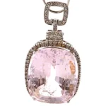 K18 クンツァイト（リチア輝石）ダイヤ ネックレス/ペンダントトップ 51.89ct 19.9gの参考買取価格