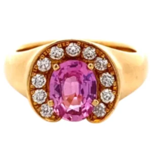 K18 ピンクサファイア ダイヤ 1.47ct