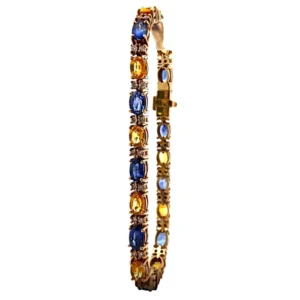K18 サファイア ダイヤ ブレスレット 7.40 0.90 6.71ct