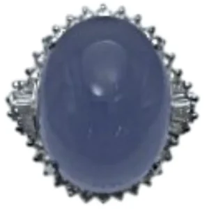 Pt/Pm900 カルセドニー ダイヤ リング 25.04ct 20.4g