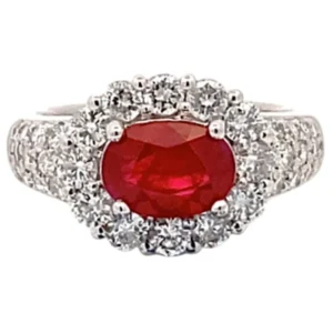 Pt･Pm900 ルビー ダイヤ リング 2.04ct