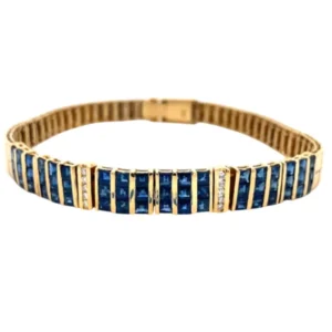 18K サファイア ダイヤ ブレスレット 5.53ct