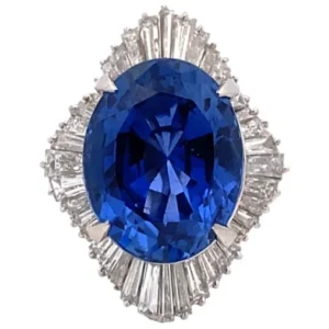 サファイア ダイヤ リング 11.78ct