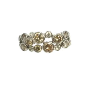 Pt900 ブラウンダイヤモンド リング 1.27ct
