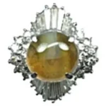 Pt/Pm900 クリソベリルキャッツアイ ダイヤ リング 6.88ct 13.4gの参考買取価格