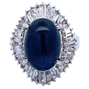 Pt･Pm900 スターサファイア ダイヤ 9.97ct