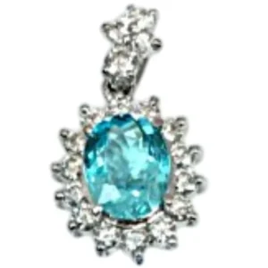 Pt/Pm900 パライバトルマリン ダイヤ ネックレス/ペンダントトップ 1.17ct 2.9g