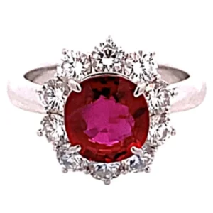 Pt･Pm900 ルビー ダイヤ リング 2.27ct